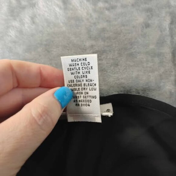 Kim Rogers Black Sheer Adjustable Strap Camisole Tank Top Size L chic layering - Picture 7 of 9